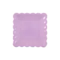 Assiette en papier jetable violette 7 pouces pour gouter gateau de fete decoration - Lot de 8 / Violet
