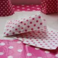 Sacs en Papier Pois Rose Variante - Modèle Rouge Rose pour Décoration de Fête Anniversaire - Sac à collation / Lot de 12