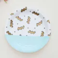 Einweg Pappteller für Geburtstag Party Hochzeit Kuchen Dessert runde dekorative Geschirre - Heißfolienprägung Schillernd / 7 Zoll 8er-Pack