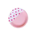 Rosa Pünktchen Pappteller für Geburtstag Party, dekorativer Einweg runder Kuchen Teller. - Heißfolienprägung Rosa Pünktchen / 7 Zoll 8er-Pack