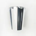 Disposable paper cup with black and white vertical stripes and silver foil design for cold drinks 270ml - 270ML / Black
