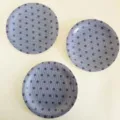Einweg Pappteller 9 Zoll Pünktchen Party Geschirr Geburtstag Kuchen Teller Set von drei - Blauer Punkt / 8er Set