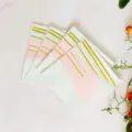 Serviettes en papier jetables avec pinceau rose et lignes dorées pour déco de table de fête. - Serviette Marquage à Chaud (Lavis Vert Menthe) / 16 Feuilles (25x25cm)