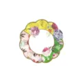 Vintage floral paper plate baroque party tableware 17.5cm decorative wedding table decor - Multicolor Large Flowers II / 8 Pieces/Pack 17.5cm / Multicolor