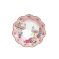 Pink flamingo paper plate disposable tableware for wedding party decoration 17.5cm - Pink Border Flamingo / 8 Pieces/Pack 17.5cm / Pink