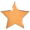 Oranger Stern Pappteller mit Goldrand, Einweg Geschirr für Kinder Geburtstag Party Feiern. - 8er Set / Orange mit Goldrand