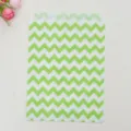 Green and white chevron pattern paper bag detail, ideal for food snacks and party packaging. - 12 Pieces/Pack / Green