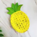 Goldfolie Ananas Pappteller, gelbes Einweggeschirr für Party, Geburtstag und Obstpräsentation. - Stern Ananas Teller / 8 Stück/Packung / Grün