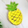 Dekorative Goldfolie Ananas Pappteller Einweg Obst Teller für tropische Party Geschirr. - Gelb Goldblatt Ananas Teller / 8 Stück/Packung / Gelb