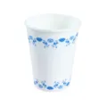 Einweg-Pappbecher mit klassischem blauem Blumenmuster, ideal für Partys, Feste und den Alltag. - Blau Weiß Porzellan Pappbecher