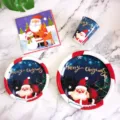 Navidad vajilla desechable de papel platos vasos servilletas conjunto para fiesta decoracion - Set de 4 piezas de Papá Noel