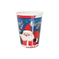 Vasos de papel de Navidad desechables vajilla de fiesta celebración festiva suministros - 8 uds. vasos de papel 270 ml