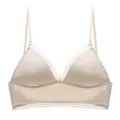 Comfortabele ijszijde beugelloze driehoek BH met brede onderband en dunne schouderbandjes. - S / Tops / Beige A