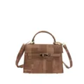 Moderne sac à bandoulière marron chic pour femmes, élégant sac à main pour le travail. - Marron
