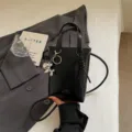 Sac a main telephone noir mini sac bandouliere unicolore sac de transport ete pour femme mode - Avec Pendentif / Noir