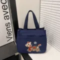 Chinesischer Stil bestickte Segeltuch Handtasche, dunkelblaue Freizeittasche mit Pferd. - Stil 1 / Blau