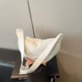 Casual λευκή νάιλον τσάντα ώμου μισοφέγγαρο, μεγάλη χωρητικότητα μοντέρνα τσάντα cho γυναίκες. - Λευκό