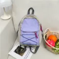 Stylish casual backpack for daily use, lightweight travel daypack with secure zip pockets. - Purple