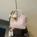Minimalistiki casual tsanta cheiros koreatikou styl, elegant morv PU design leptomereia. - Μοβ Με Μενταγιόν