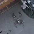 Halloween schwarze Legierung Spinne Brosche gothische Insekten Anzug Anstecknadel Party. - Gunmetal