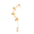 Gotische Teufelskralle Ohrklemme Punk Stil goldener geometrischer Ohrclip mit Kette. - Gold