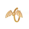 Gotisch Goldene Fledermaus Ohrklemme Flügel Clip Halloween Ohring Schmuck Damen - Gold