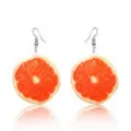 Leuke acryl grapefruit schijf oorbellen, trendy zomer fruit bungelen sieraden voor vrouwen. - Grapefruit