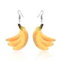 Acryl banaan hangende oorbellen voor vrouwen, schattige fruit design mode sieraden. - Banaan