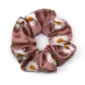 Bloem madeliefje haarscrunchie stof elastische haarband voor vrouwen dagelijkse slijtage schattig - Roze