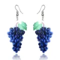 Acryl blauwe druiven oorbellen fruit bungelen oorbellen voor vrouwen mode sieraden - Druiven