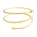Bracciale a fascia rigida spirale cerchi multipli oro design aperto punk gioiello - Oro