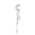 Horquilla de Pelo Lindo Luna Cristal Strass Colgante Plateado Accesorio Cabello Moda - Plateado