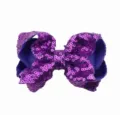 Paarse pailletten strik haarspeld voor dames en meisjes, glinsterend haaraccessoire voor dag. - Donkerpaars