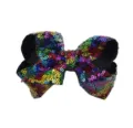Multicolor pailletten strik haarspeld detail, glinsterend haaraccessoire vrouwen. - Metaalzwart