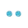 Blauwe kristalen magnetische sjaalclip strass broche, glanzende ronde magneetsluiting. - Blauw