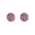Detail van strass magnetische broche, sprankelend ontwerp met AB kleurige stenen. - Rood