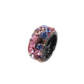 Sparkling crystal rhinestone round hair claw clip ponytail holder for daily elegant styling. - Large / Mixed Colors
