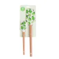 Kit de spatules en silicone avec manche en bois et motif citron pour la pâtisserie pro. - Ensemble 2 (citron)