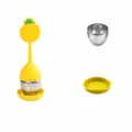 Pineapple silicone stainless steel tea infuser removable filter base size specifications - Pineapple Style (Round Body)
