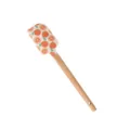 Spatule en silicone avec motif d'orange et manche en bois pour la patisserie et les gateaux. - Modèle orange, petite taille