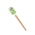 Spatule de pâtisserie en silicone avec manche en bois et imprimé de fruits verts. - Modèle citron, petite taille
