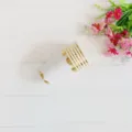 Gold foil disposable paper cups 270ml party tableware elegant white and gold design for events. - Bronzing Fan Shaped