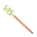 Silicone spatula with lemon pattern and wood handle for baking and cake decorating. - 03 (Lemon Style)