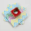 Ensemble d'assiettes et de serviettes en papier chevron pour décoration de fête d'anniversaire - Serviette en Papier 20 Pcs