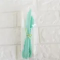 Disposable green plastic cutlery set, knife fork and spoon for cake dessert and party. - 20cm Plastic Knife, Fork, Spoon and Napkin Set (1 Each) / Green