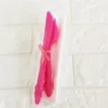 Juego de vajilla desechable de plástico rosa con cuchillo tenedor y cuchara para fiestas. - Rosa rojo