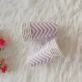 Purple chevron disposable paper cups for party and office use, pack of twelve pieces. - 12 Rippled Paper Cups 270ml / Purple