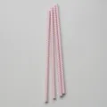 Lot de paille en papier chevron rose pour decoration de table de fete danniversaire mariage - Lot de 25 Pièces / Rose