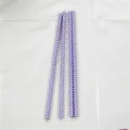 Paille papier chevron violet pour mariage anniversaire fête déco table, vue de variante. - Lot de 25 Pièces / Violet