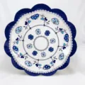 18cm Chinees blauw-wit porseleinen papieren bord, vintage bloemige wegwerppartij schotel. - Stijl 2 / 8 Stuks/Verpakking